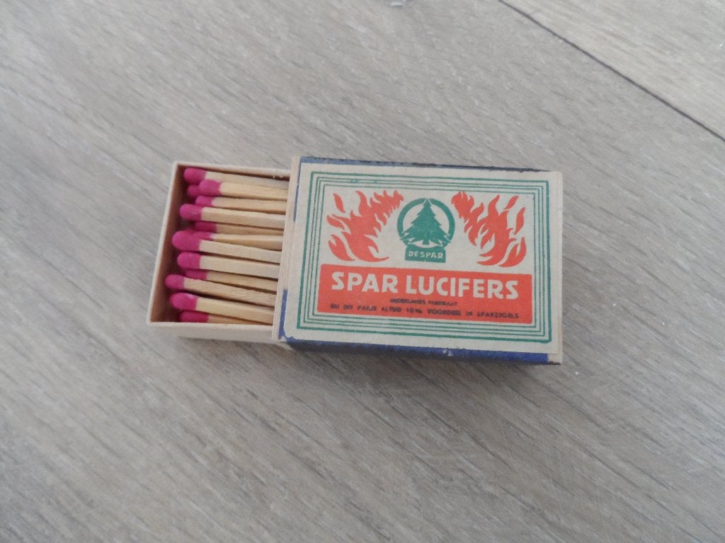 Luciferdoosje met lucifers Spar (1960), Ophalen, Zo goed als nieuw, Luciferdoosjes of -merken