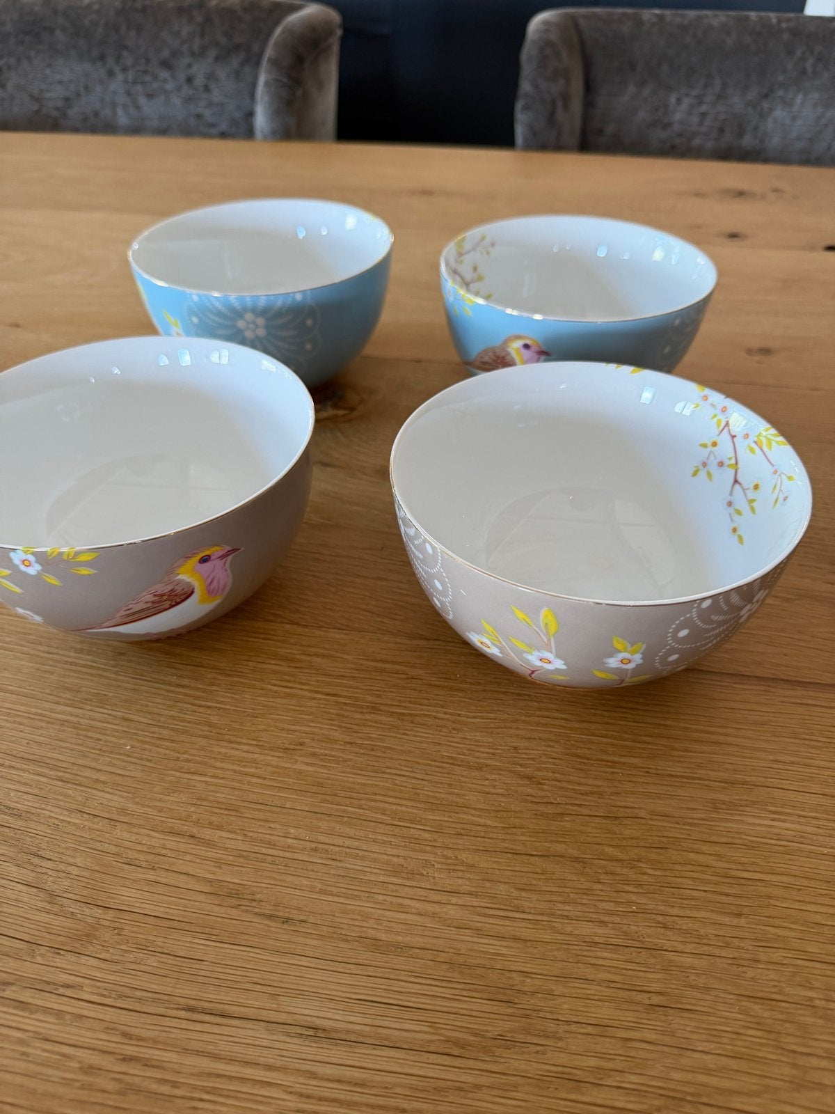Pip Studio kommen - set van 4, Huis en Inrichting, Ophalen, Porselein of Keramiek, Schaal, Rond