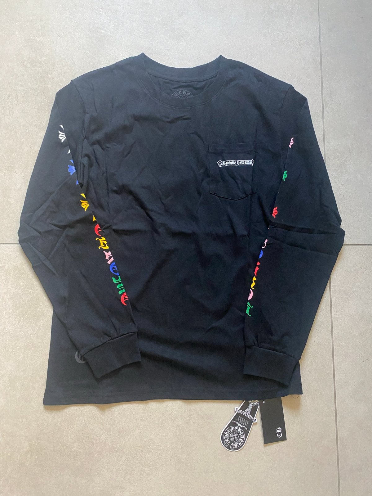 Chrome Hearts Multicolor Cross Longsleeve Zwart, Kleding | Heren, T-shirts, Ophalen of Verzenden, Nieuw, Maat 48/50 (M), Zwart