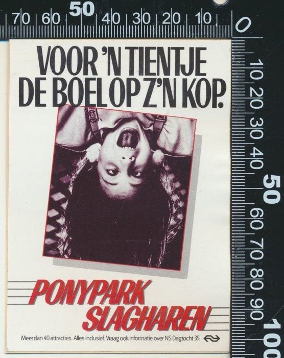 Sticker: Ponypark Slagharen - Voor een tientje, Ophalen of Verzenden, Zo goed als nieuw, Bedrijf of Vereniging