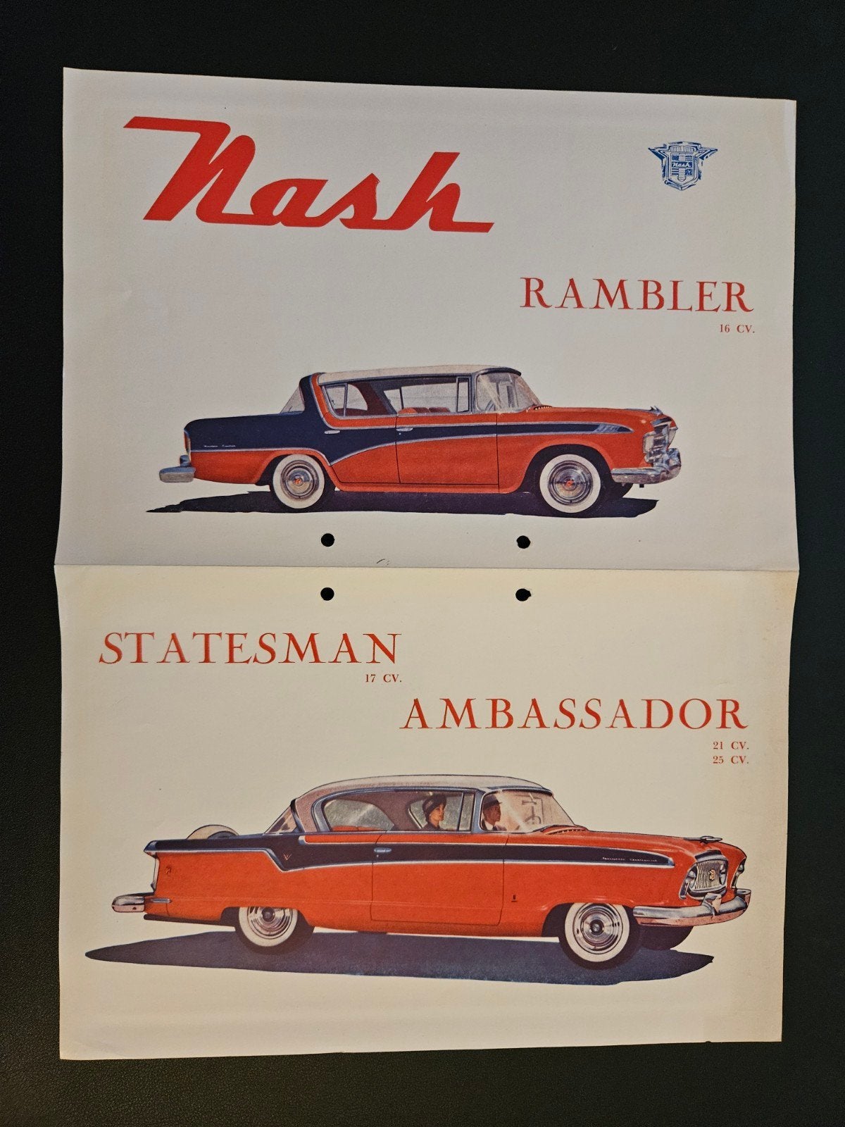 Brochure Nash 1956, Ophalen of Verzenden, Zo goed als nieuw, Overige merken