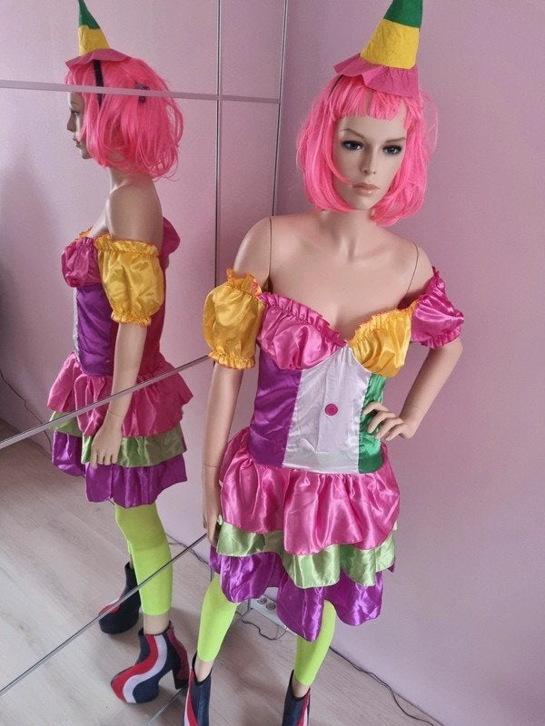 Clownette BonBon sexy carnaval halloween clown jurkje M / L, Maat 38/40 (M), BonBon, Verzenden, Nieuw