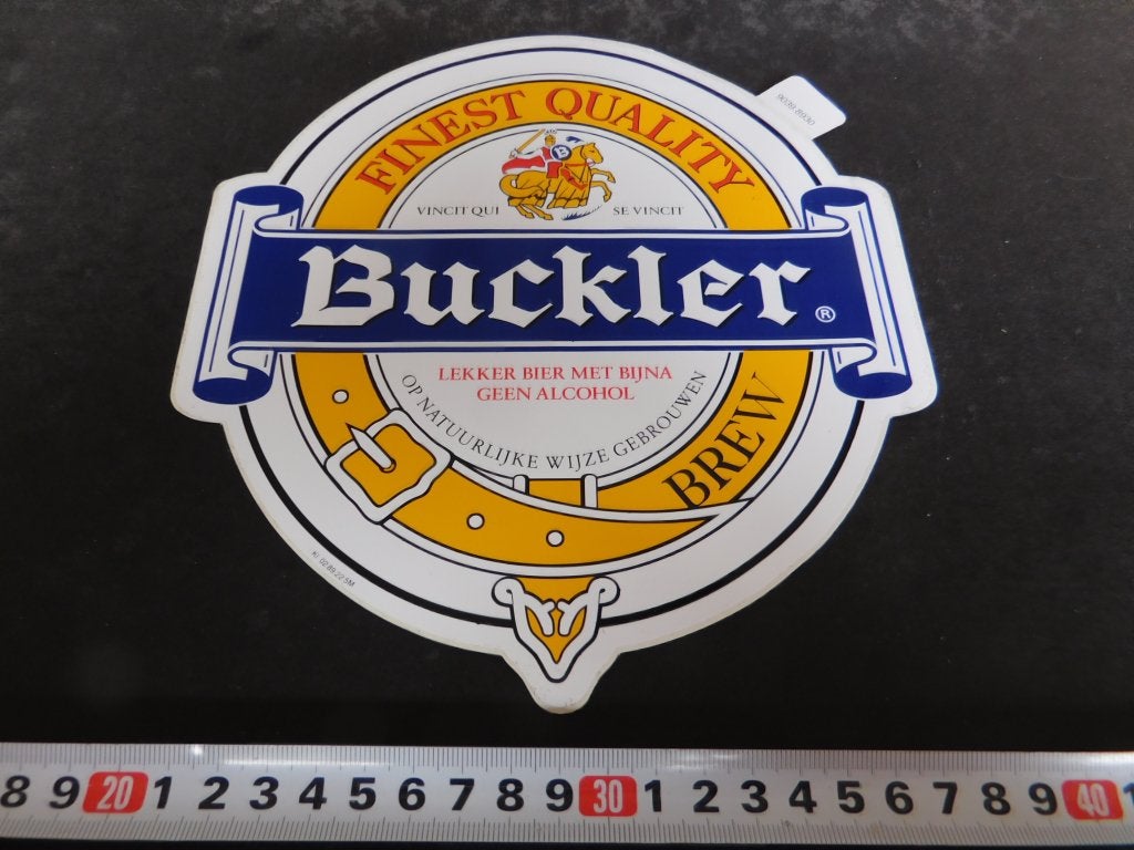 sticker BUCKLER lekker bier met bijna geen alcohol, Ophalen of Verzenden, Zo goed als nieuw