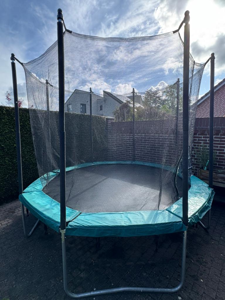 Trampoline 300cm incl. veiligheidsnet met rits ., Ophalen, Gebruikt