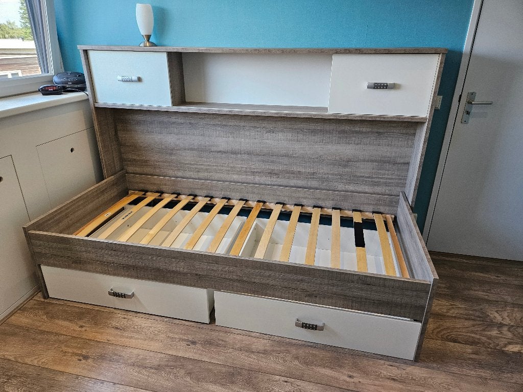 Kinder bed (Beterbed Pep), Ophalen, Zo goed als nieuw, 180 cm of meer, 85 tot 100 cm