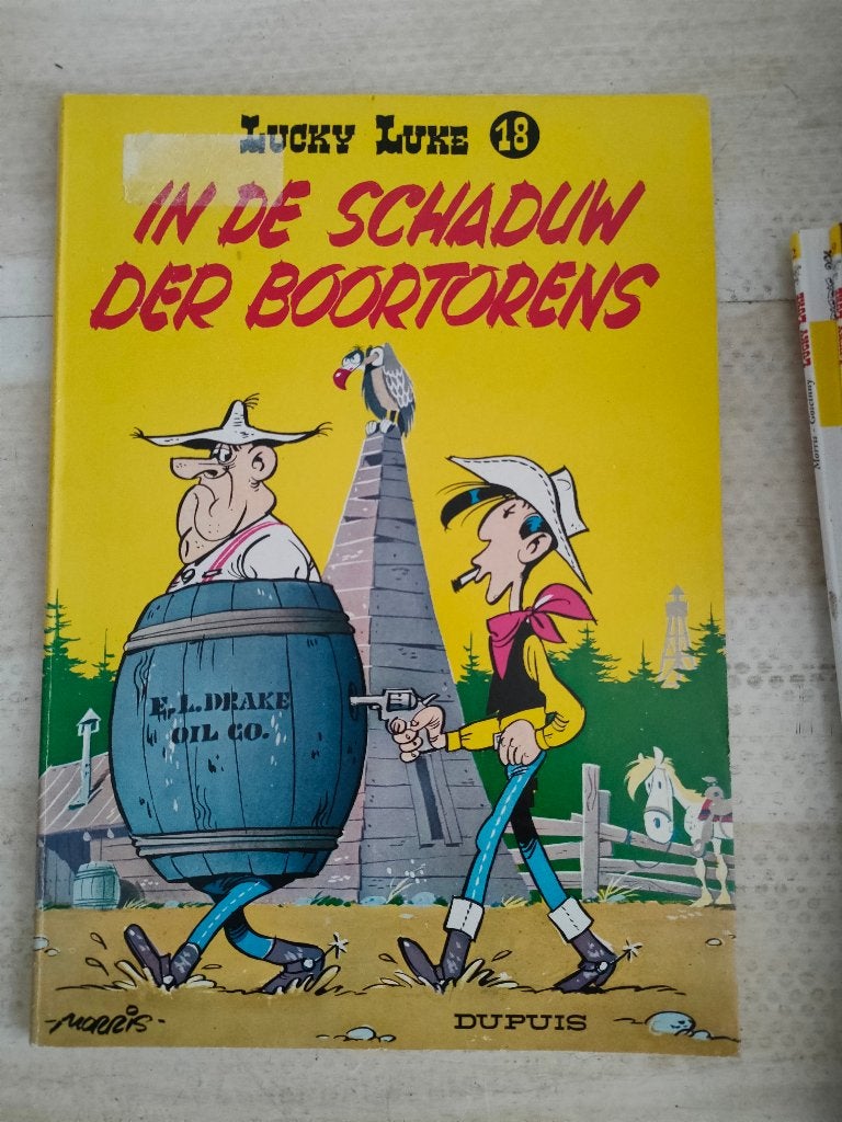 LUCKY LUKE Dupuis-uitgaven (jfb-1€), Meerdere stripboeken, Ophalen of Verzenden, Gelezen