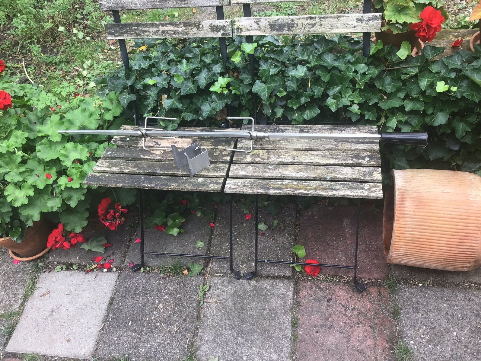 Spit voor bbq, Ophalen, Zo goed als nieuw
