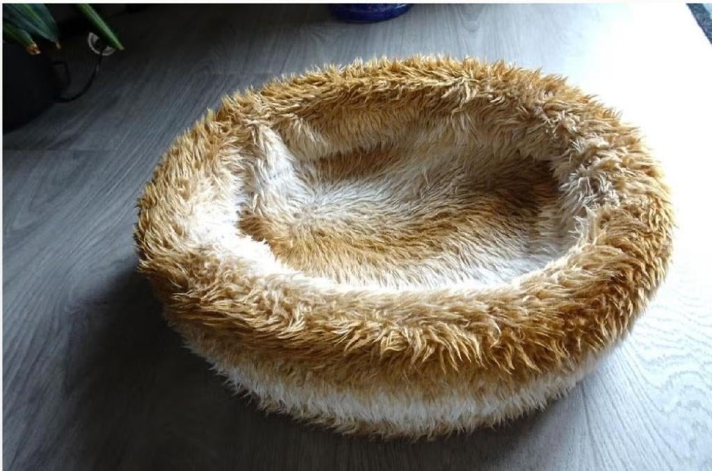 Nette beige/roomkleurige zachte hondenmand !!!, Dieren en Toebehoren, Hondenmanden, Ophalen, Gebruikt, Pluche