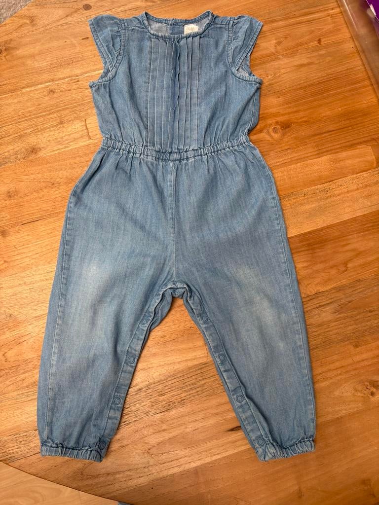 ZGAN spijker jumpsuit van H&M maat 86, Kinderen en Baby's, Babykleding | Maat 86, Ophalen of Verzenden, Zo goed als nieuw, Meisje