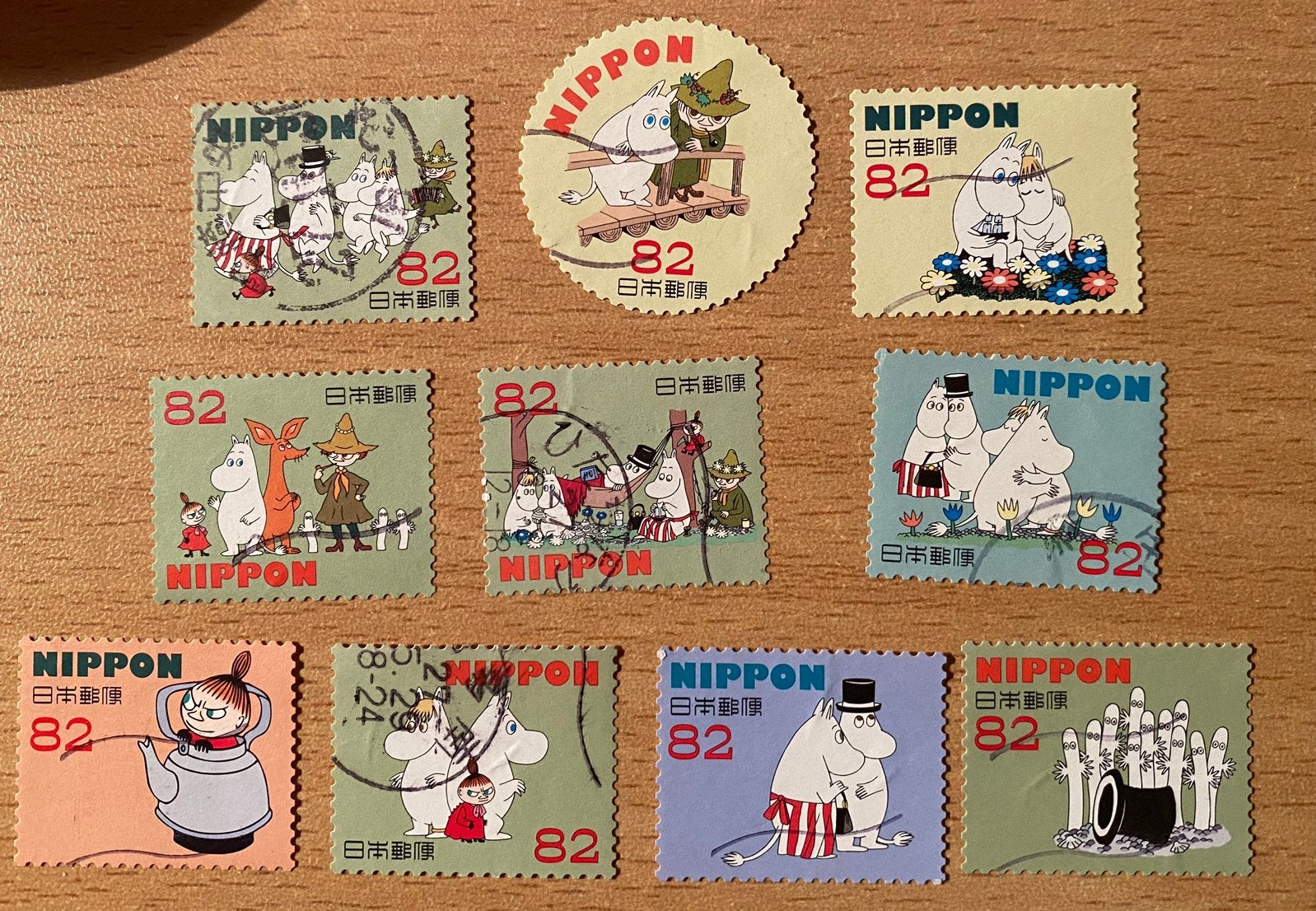 Leuke serie Japanse postzegels Moomin, Ophalen of Verzenden, Dier of Natuur
