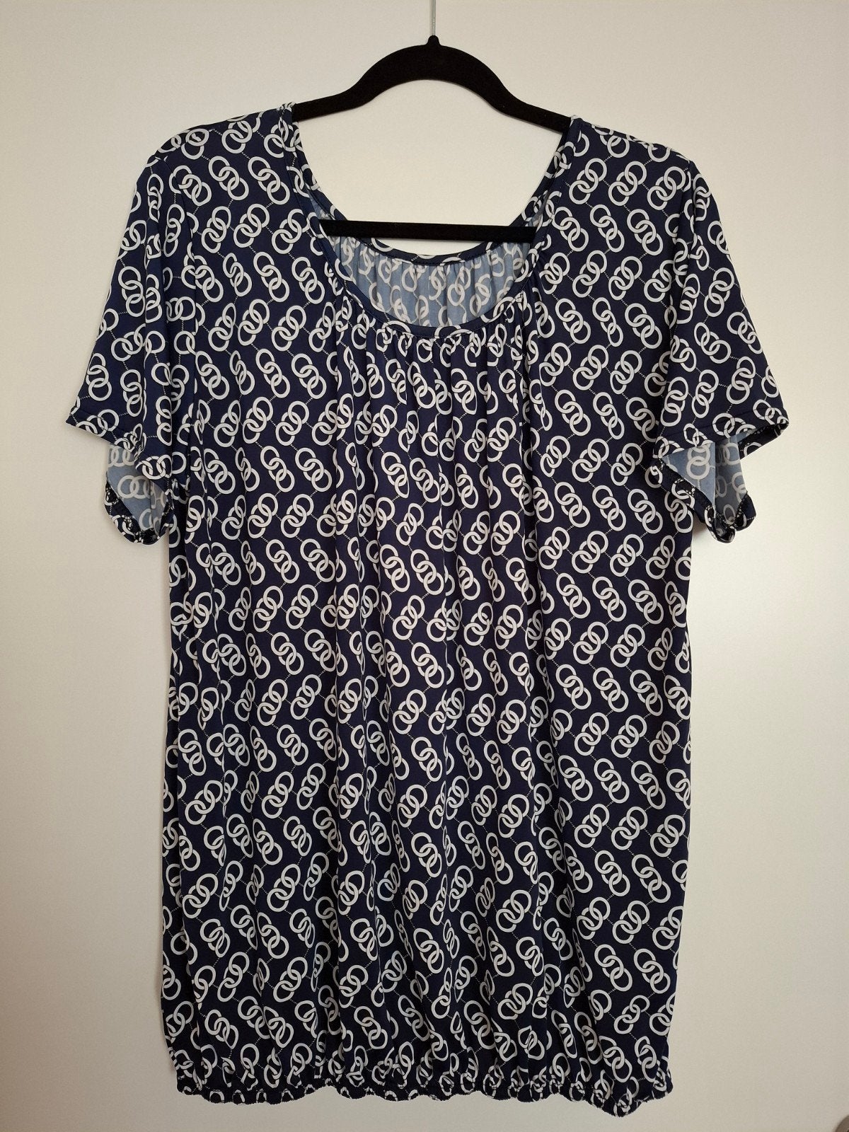 Mooie Ballon top universele maat, Ophalen of Verzenden, Zo goed als nieuw, Blauw, Korte mouw