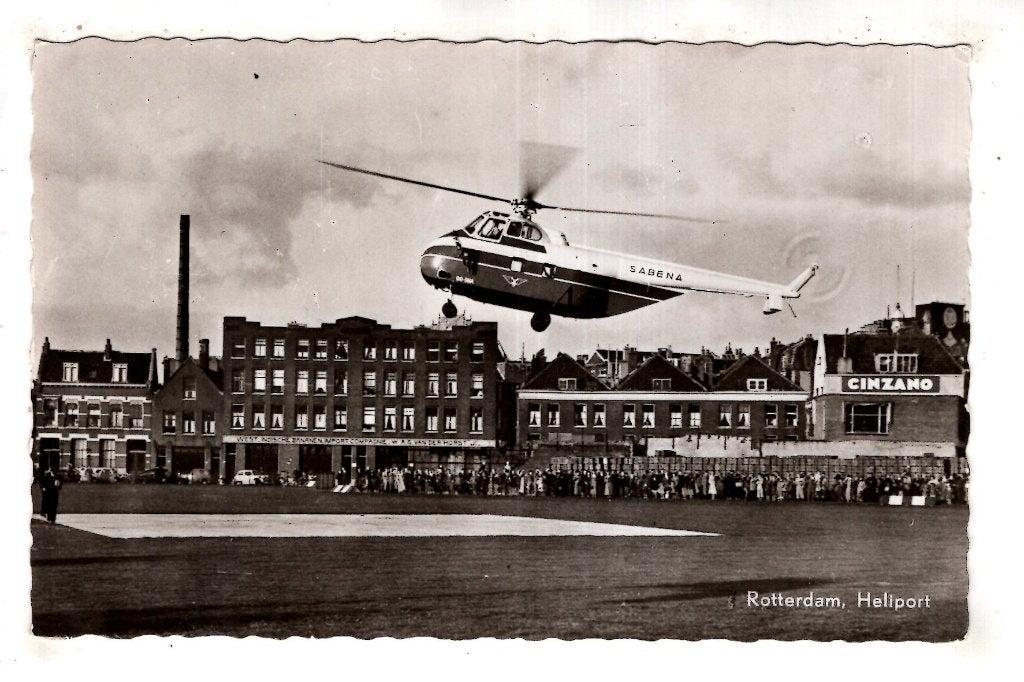 Rotterdam Vliegveld Sabena Helicopter Heliport, Verzenden, 1940 tot 1960, Ongelopen, Zuid-Holland