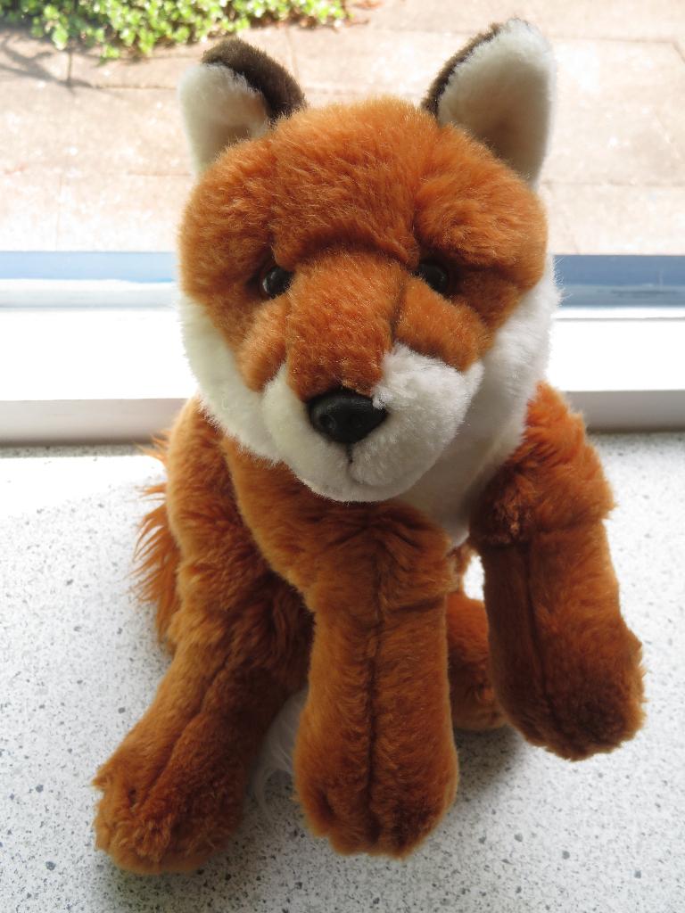 Oranje bruin witte Pluche Vos merk Unitoys UNI-TOYS, Kinderen en Baby's, Speelgoed | Knuffels en Pluche, Wasbaar, Ophalen of Verzenden