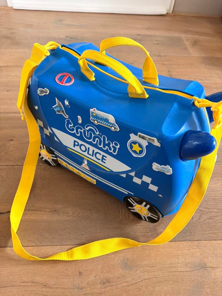 Leuke Trunki reiskoffer, Trunki Police, Sieraden, Tassen en Uiterlijk, Koffers, Wieltjes, Gebruikt, Hard kunststof, Minder dan 50 cm