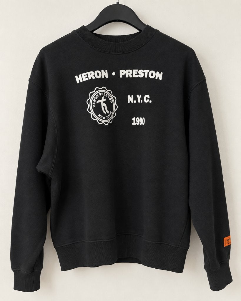Heron Preston Sweater met Backprint - Heren Zwart Maat L, Kleding | Heren, Maat 52/54 (L), Heron Preston, Zwart, Ophalen of Verzenden