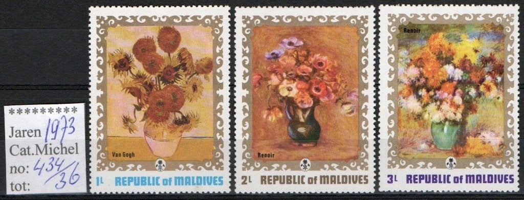 Republiek of Maldives 1973 - Mi 434 / 436 - Postfris, Postzegels en Munten, Postzegels | Azië, Verzenden, Postfris, Oost-Azië
