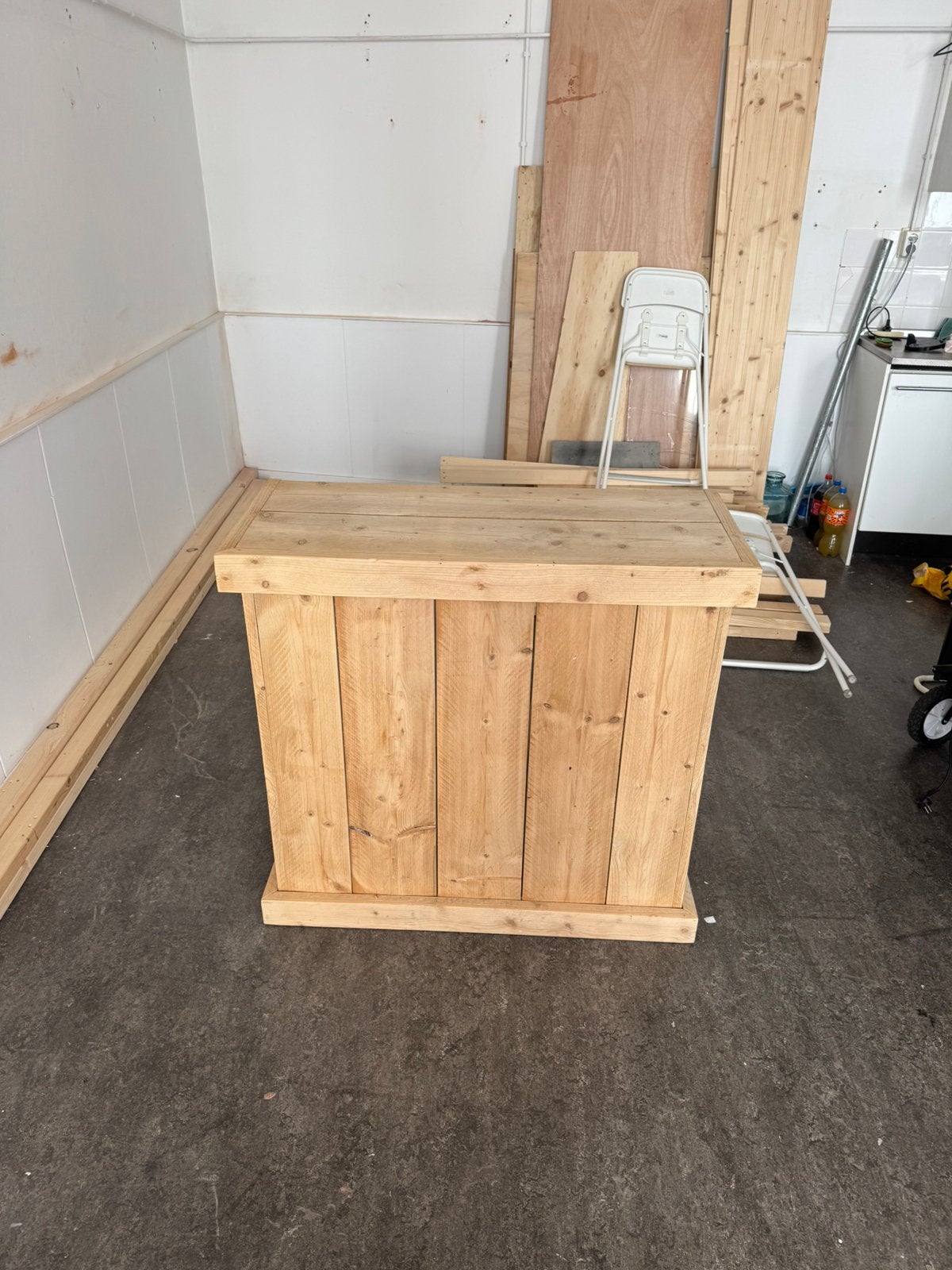 Steigerhouten Toonbank / Winkelbalie – Zo goed als nieuw, Ophalen