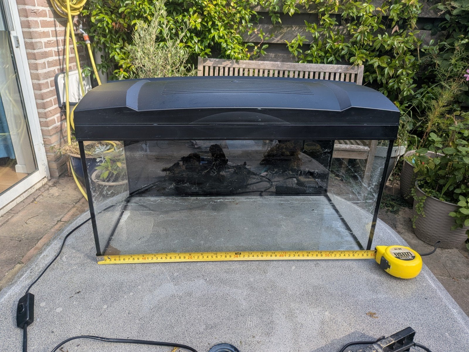 Aquarium 60cm 54 liter, Ophalen, Inclusief deksel, Gebruikt, Leeg aquarium