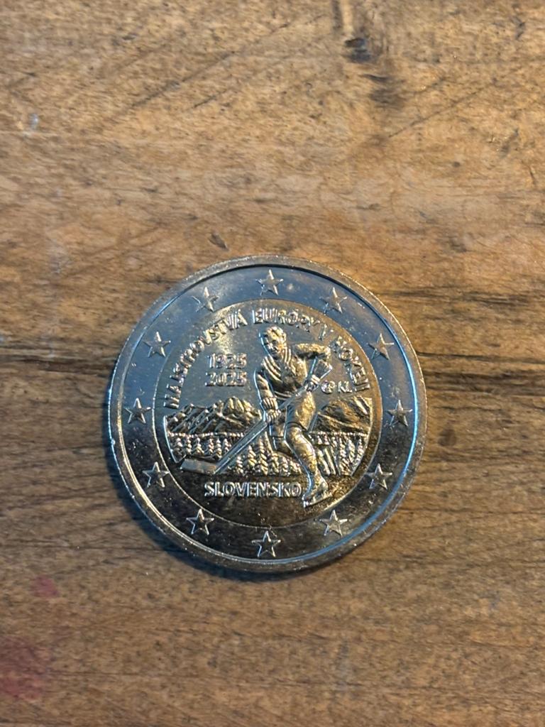 2 euro IJshockey 2025 - Slowakije UNC, Ophalen of Verzenden, Slowakije, 2 euro, Losse munt