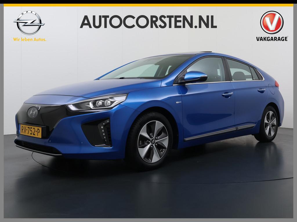 Hyundai IONIQ Premium EV SOH 99,9% Panorama-Schuifdak Adap.C, Zwart, Blauw, IONIQ, 30 kWh
