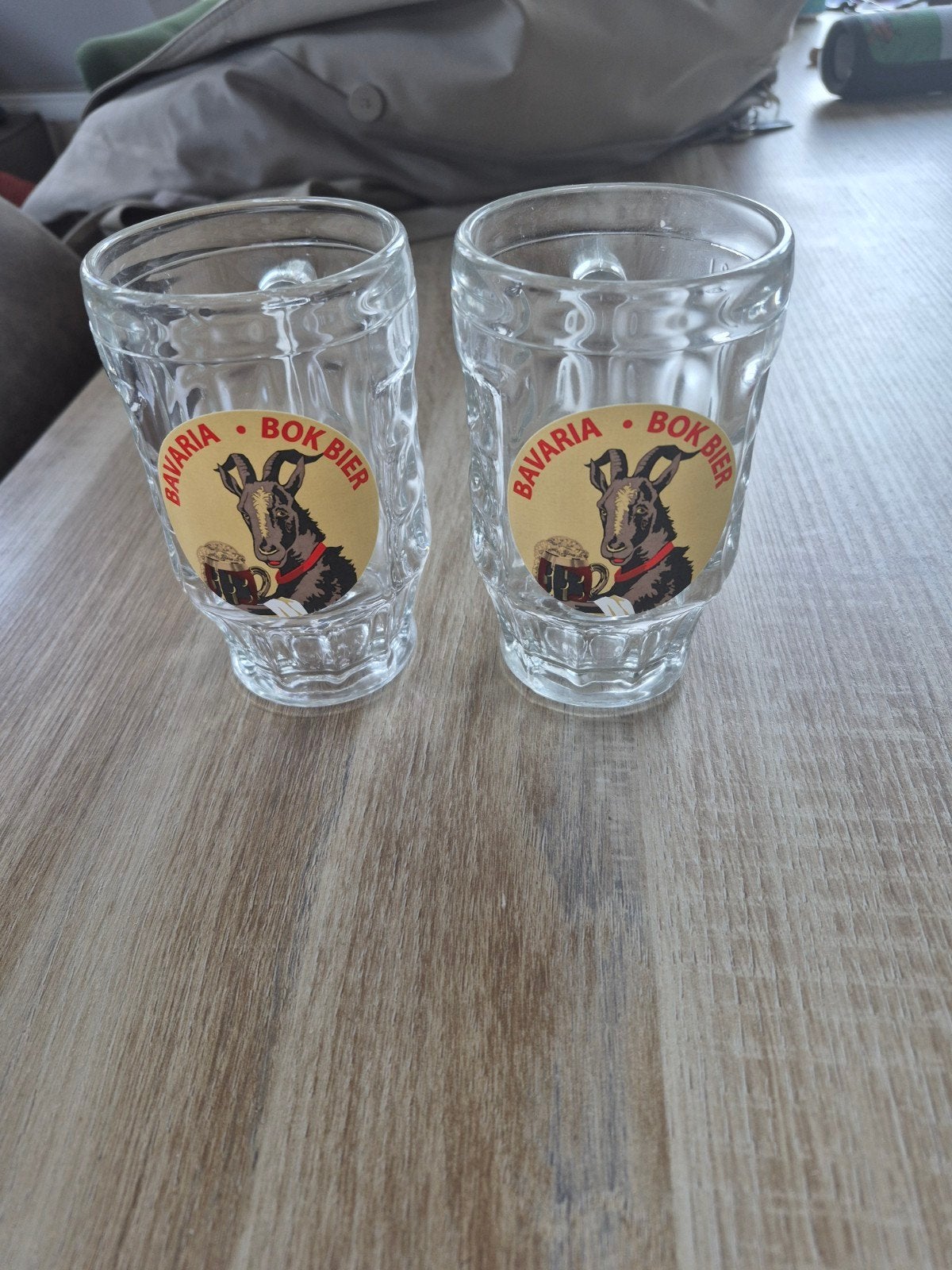 2 Bavaria Bokbier glazen - Vintage verzamelobject, Ophalen of Verzenden, Zo goed als nieuw