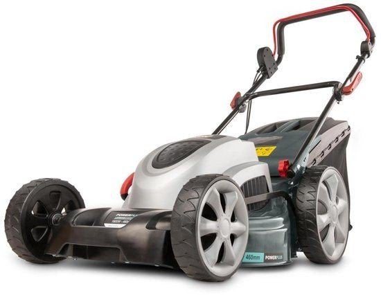 Powerplus Elektrische Grasmaaier 46cm - Zo goed als nieuw, Ophalen, Cirkelmaaier, Elektrische grasmaaier, Mulchfunctie