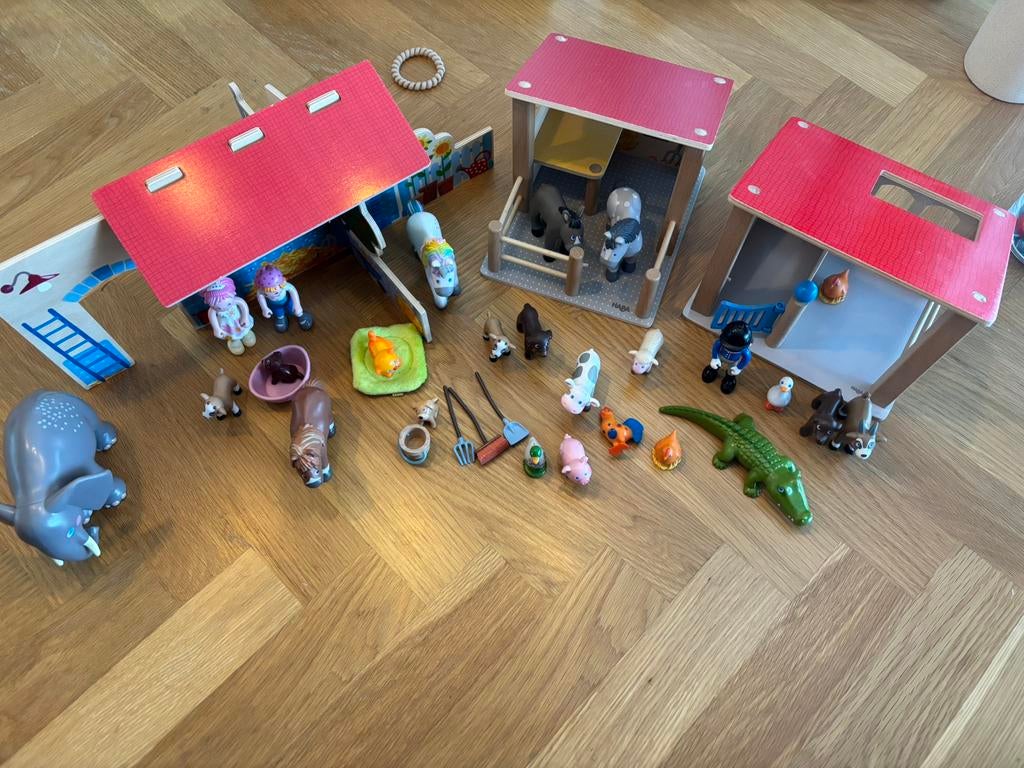 HABA boerderij met dieren, Ophalen, Gebruikt, Jongen of Meisje