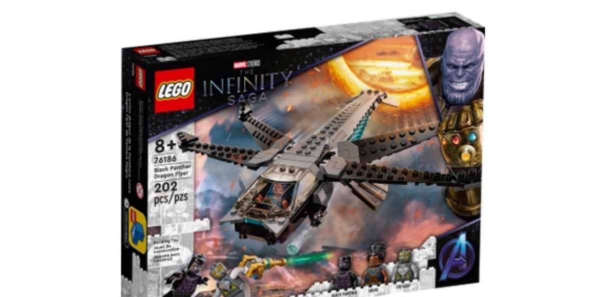 LEGO 76186 Black Panther Dragon Flyer, Gebruikt, Overige thema's, Lego, Ophalen of Verzenden