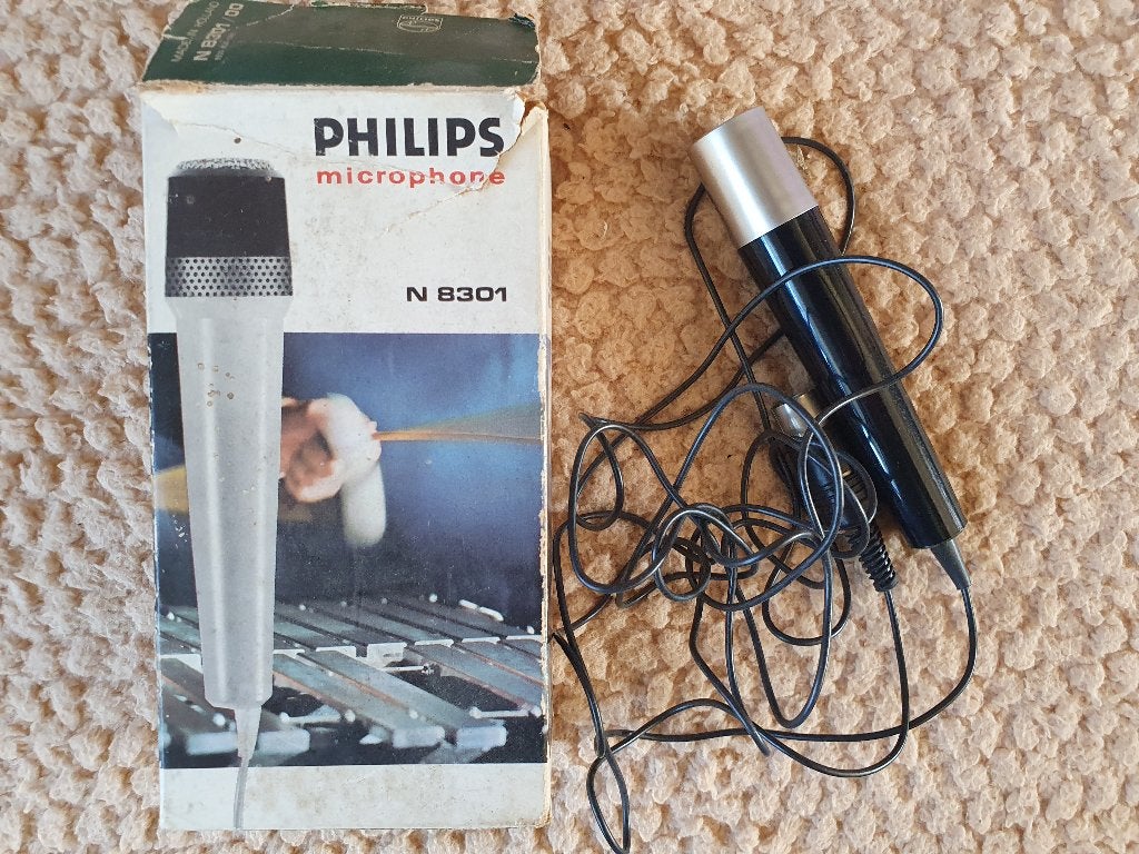 Philips Microphne N 8301 voor bandrecorder vintage, Ophalen of Verzenden, Gebruikt, Overige typen