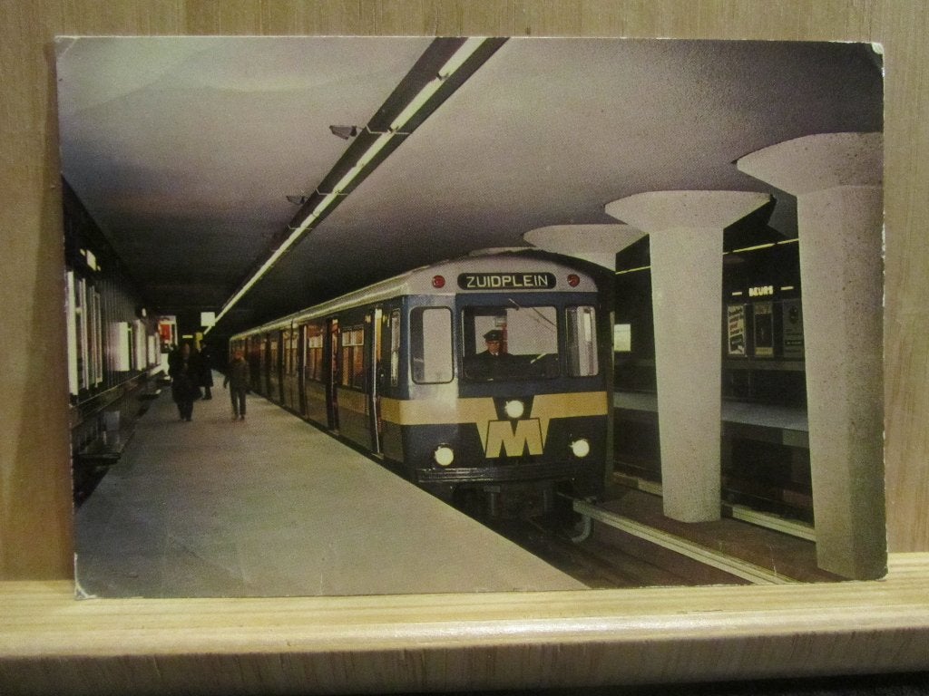 ansichtkaart Metro Rotterdam, Verzamelen, Ophalen of Verzenden, 1960 tot 1980, Zuid-Holland