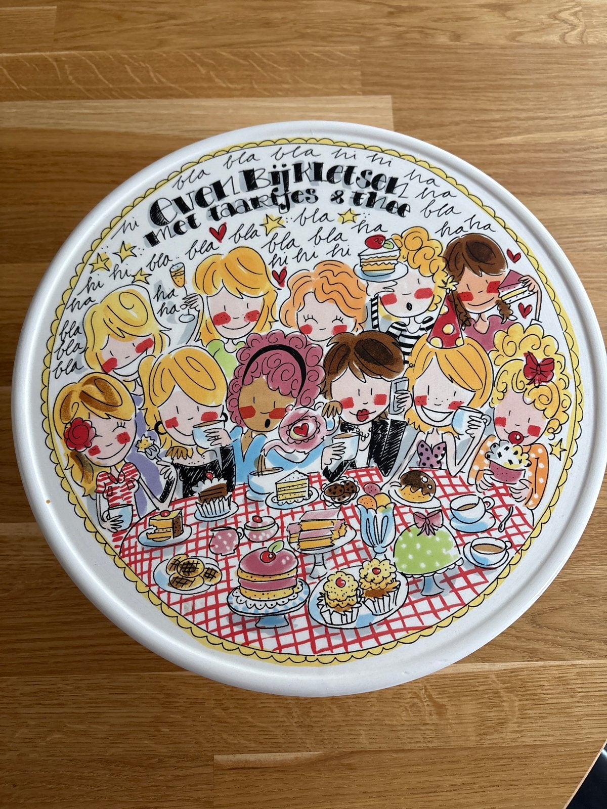 Blond Amsterdam Taartplateau Even Bijkletsen, Huis en Inrichting, Keuken | Servies, Zo goed als nieuw, Overige typen, Blond Amsterdam