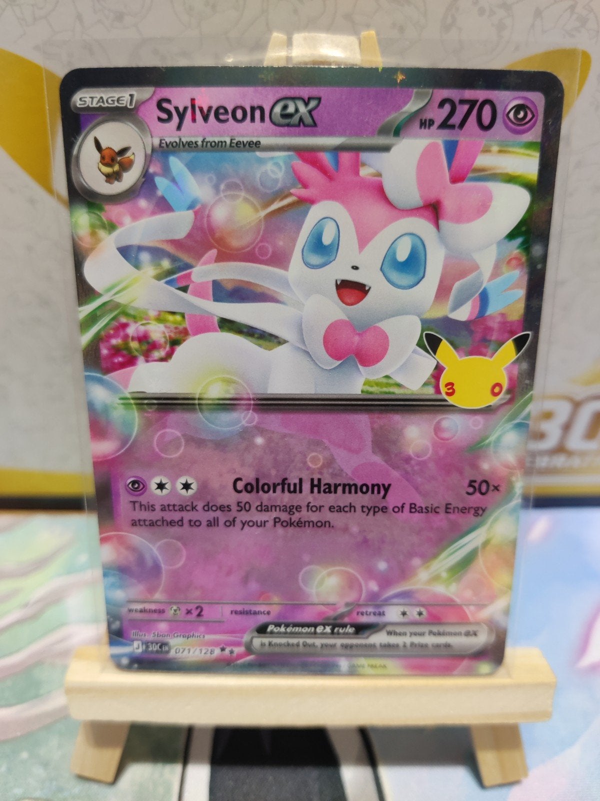 Sylveon EX 071 30 anniversary, Ophalen, Nieuw, Losse kaart, Foil
