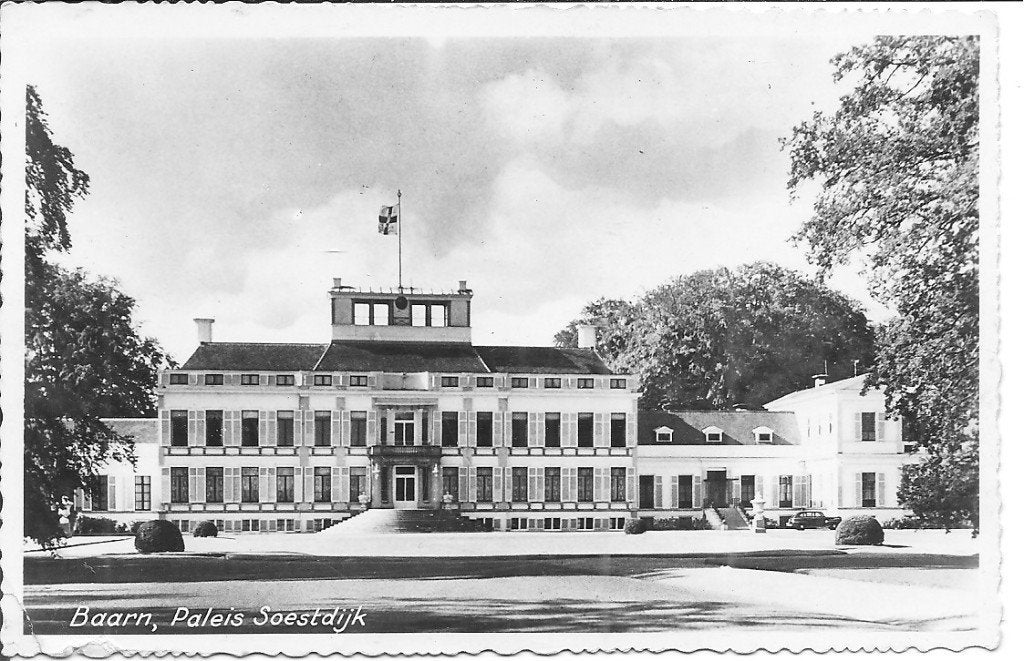 Oude ansichtkaart Paleis Soestdijk Baarn, Ophalen of Verzenden, 1940 tot 1960, Ongelopen, Utrecht