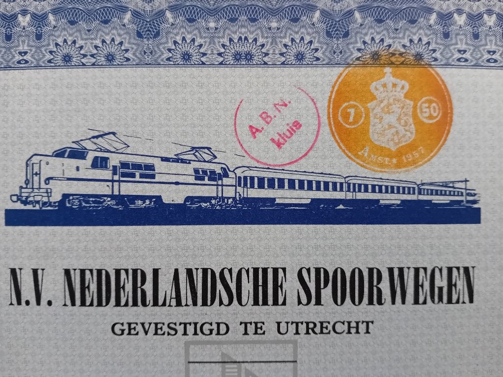NS - NV Nederlandsche Spoorwegen - Utrecht - 1957, Ophalen of Verzenden, Gebruikt, Trein, Overige typen