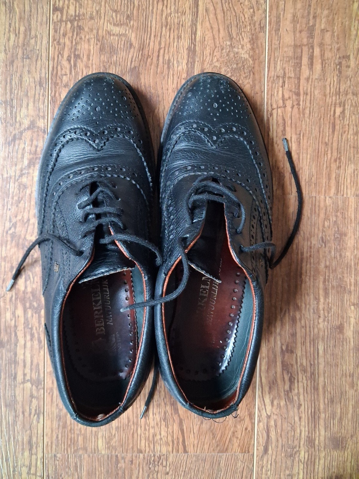 Zwarte leren heren schoenen. Maat 6 en half, Ophalen