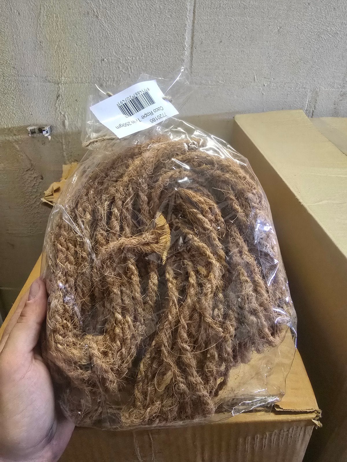 Kokos touw dun 250 gram - 36 stuks, Ophalen of Verzenden, Nieuw