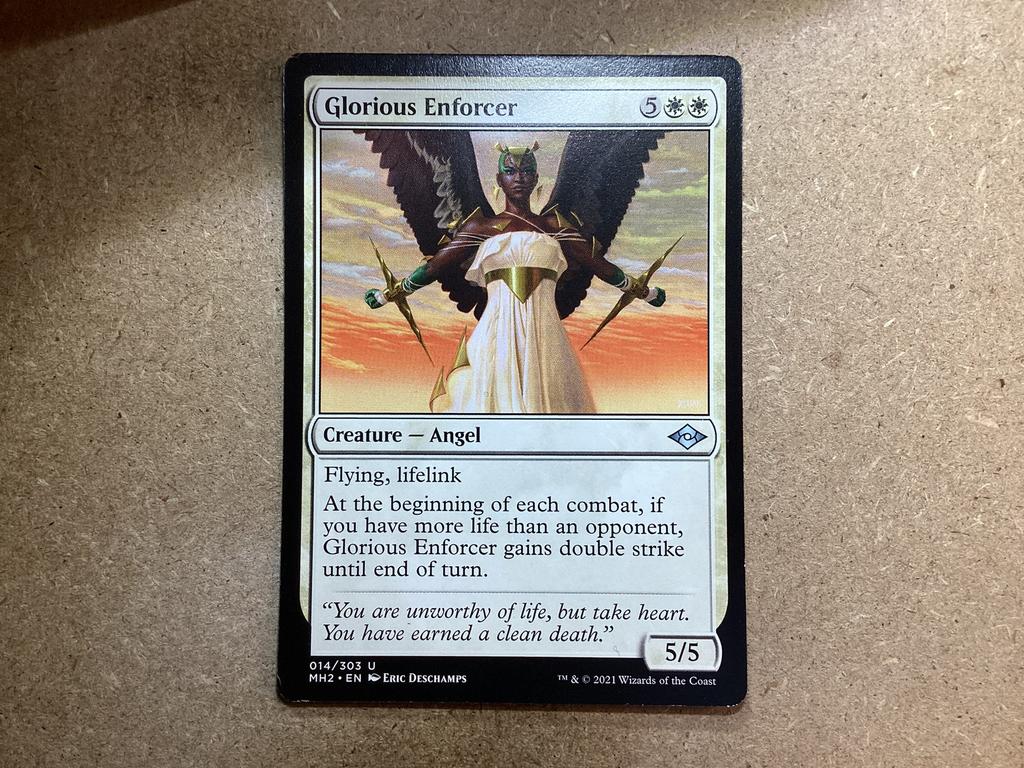 1x Glorious Enforcer [014/303] (Near Mint), Ophalen of Verzenden, Zo goed als nieuw, Losse kaart