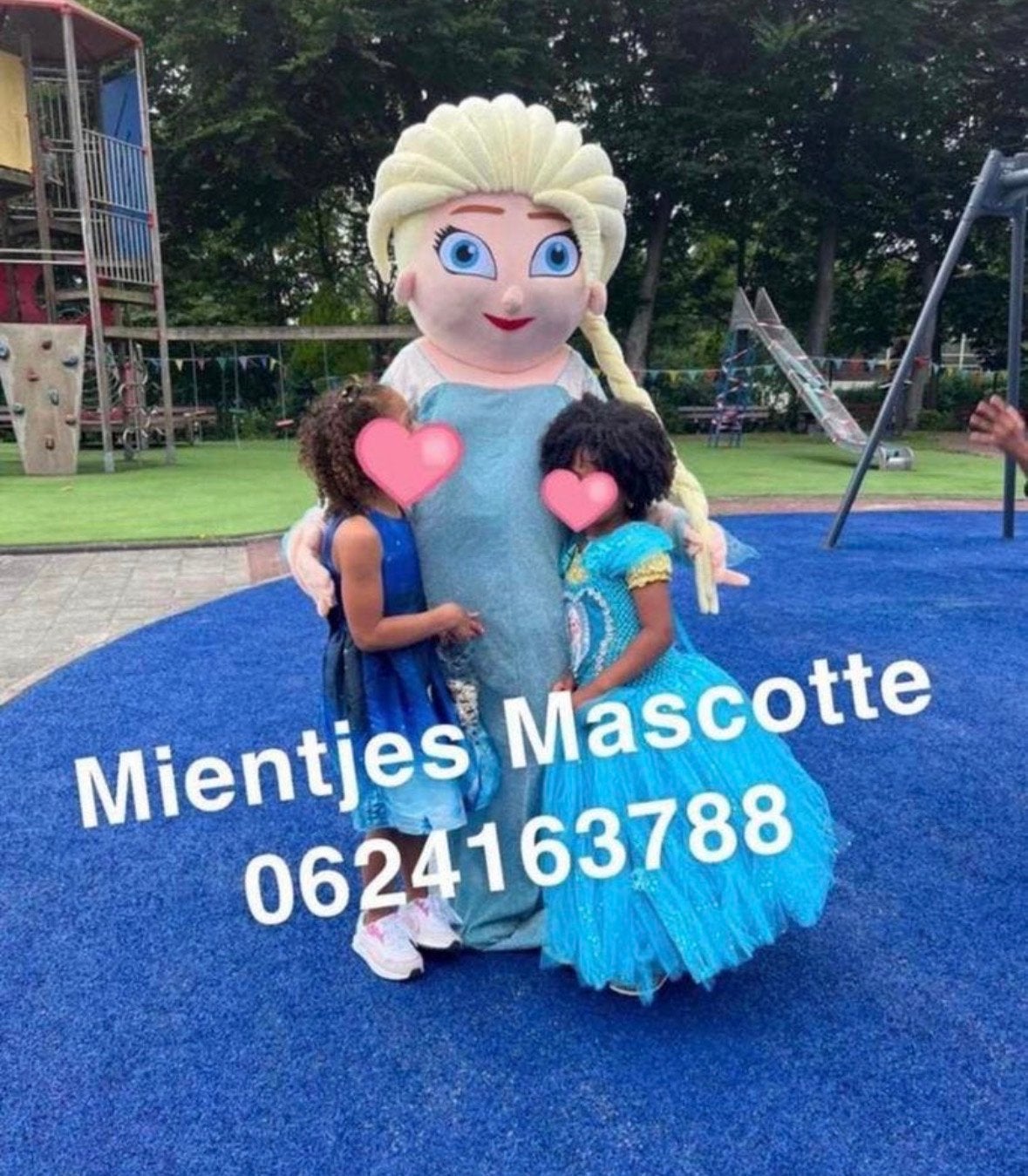 Elsa Mascotte Kostuum te Huur - Perfect voor Feestjes!, Ophalen of Verzenden, Gebruikt, Kostuum, Film of Tv