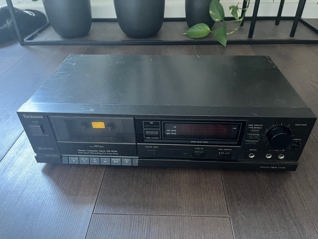 Technics cassettedeck met kabels, Ophalen of Verzenden, Overige merken