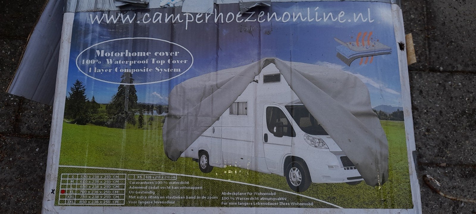 camperhoes 100% waterdicht, Ophalen, Zo goed als nieuw
