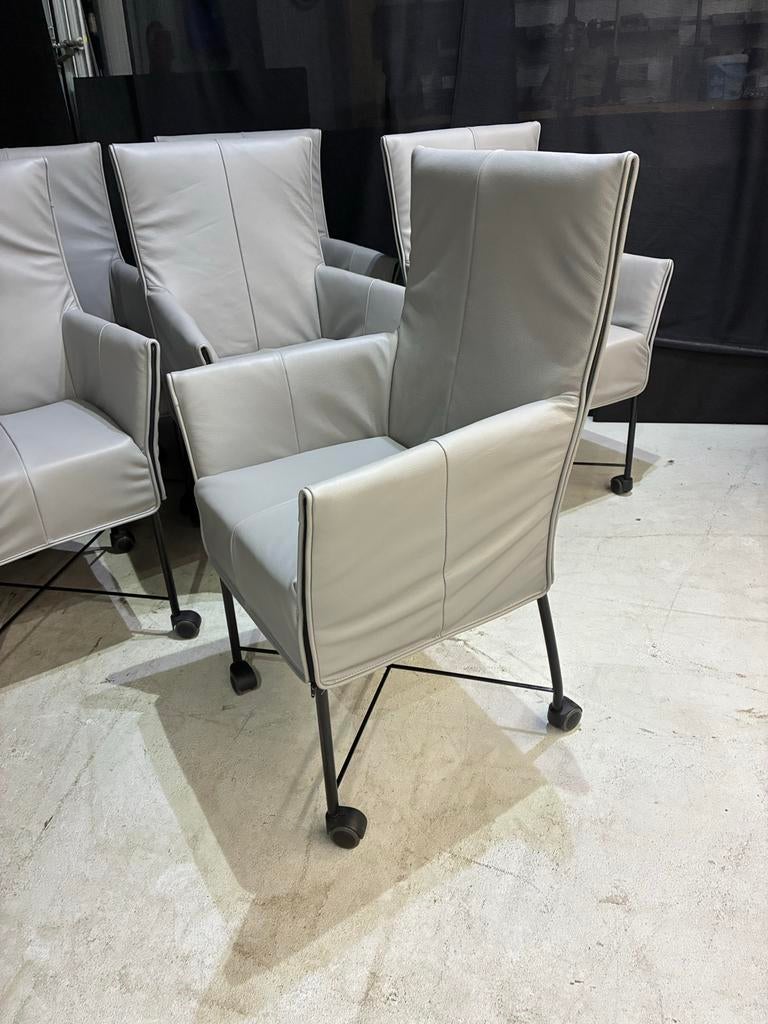 6 Montis Chaplin stoelen - Nieuw Leer, Ophalen, ., Leer, Zo goed als nieuw