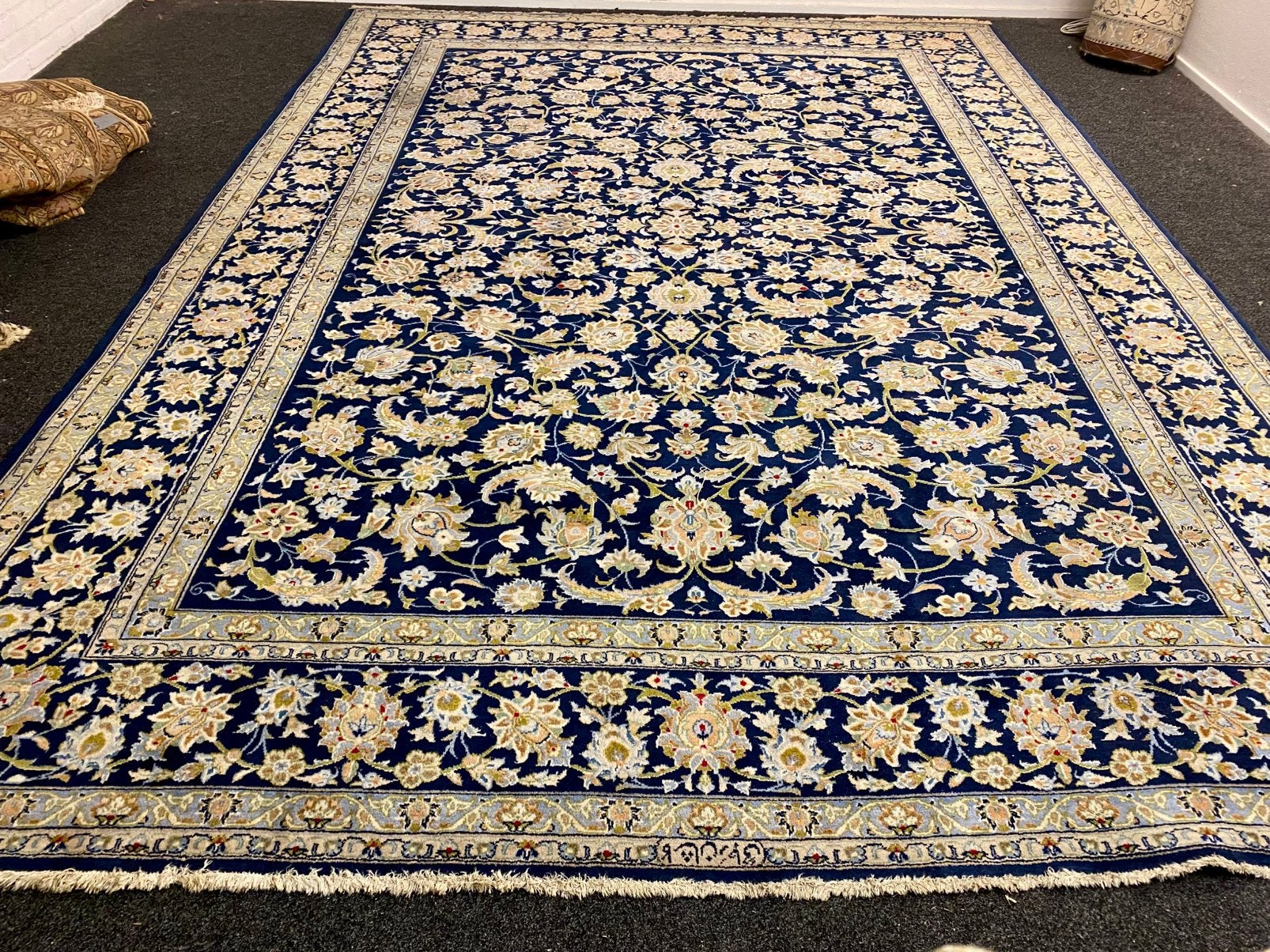 Mooi origineel handgeknoopt perzisch kashan kleed tapijt, Gebruikt, ., 200 cm of meer, Ophalen of Verzenden