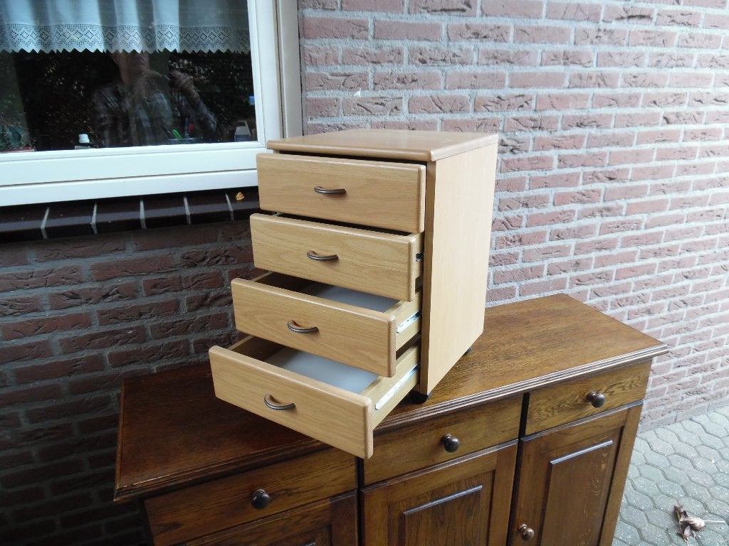 nachtkastje, Huis en Inrichting, Ophalen, Minder dan 50 cm, Gebruikt, Eikenhout