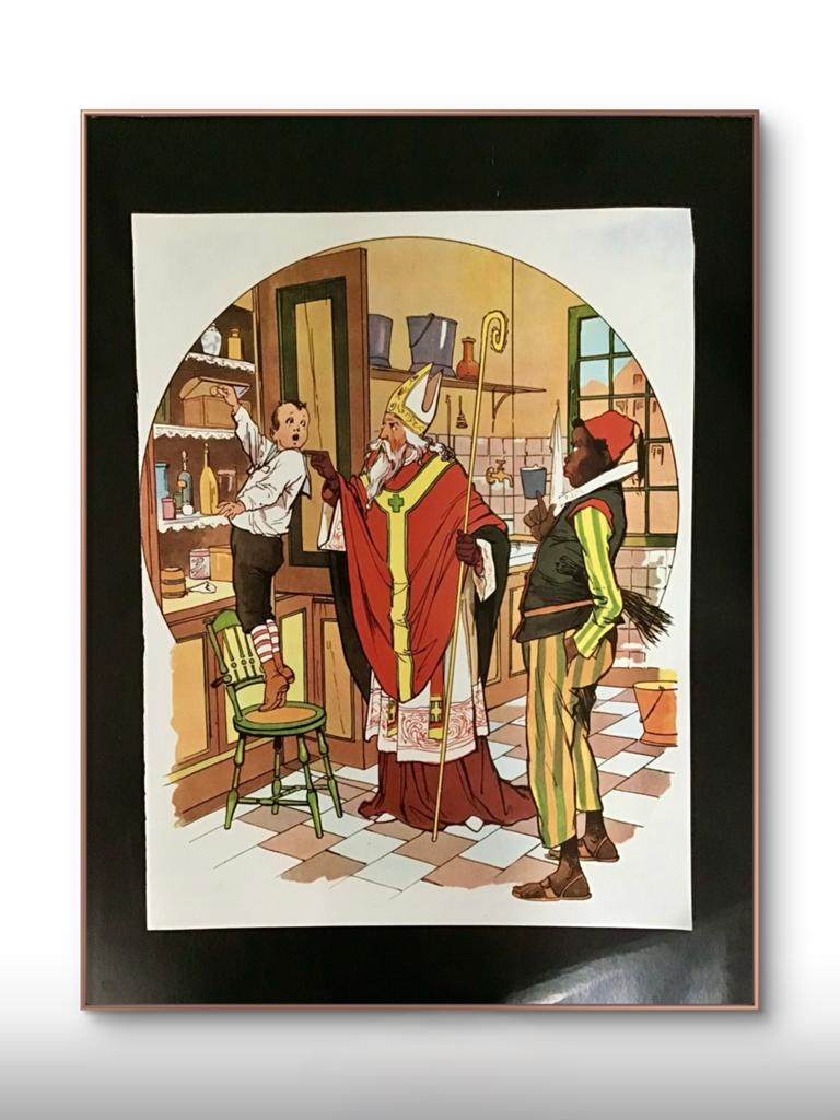 Sinterklaas: Nostalgische 19e-eeuwse prent – mooie staat, Ophalen of Verzenden, Zo goed als nieuw, Voor 1940, Prent