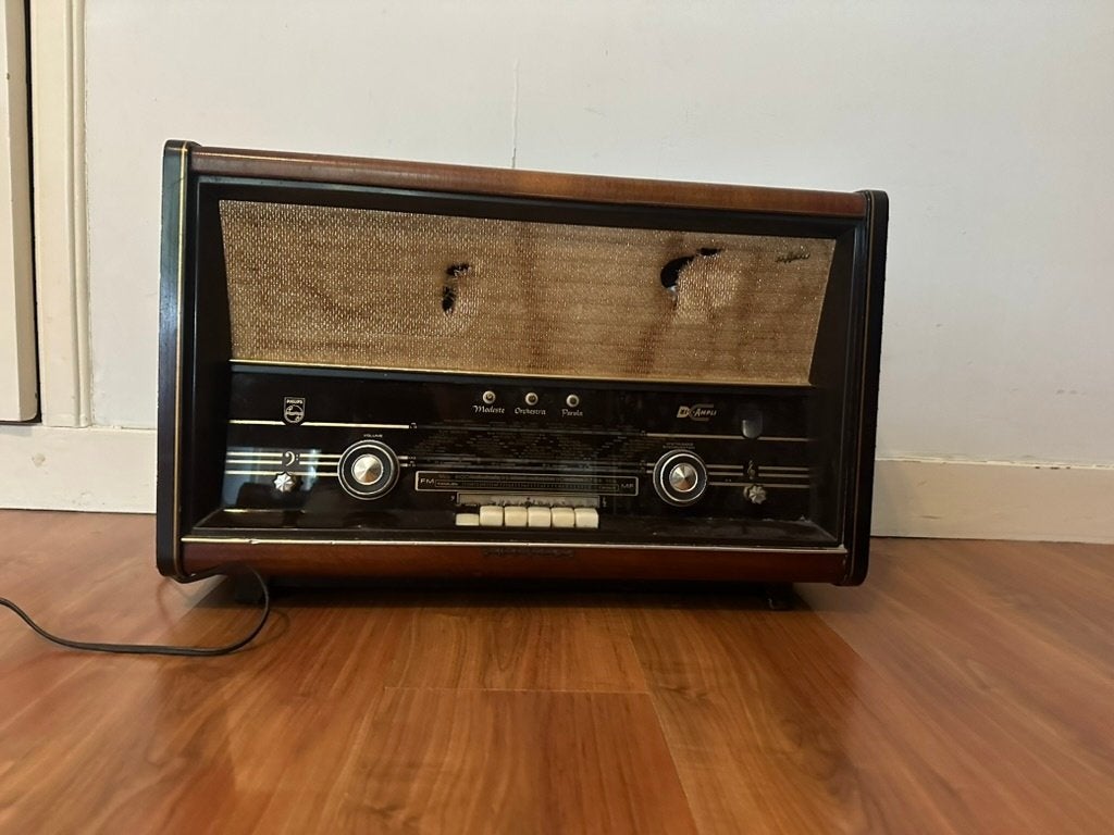 Philips bi-ampli buizenradio, Ophalen of Verzenden, Gebruikt, Radio