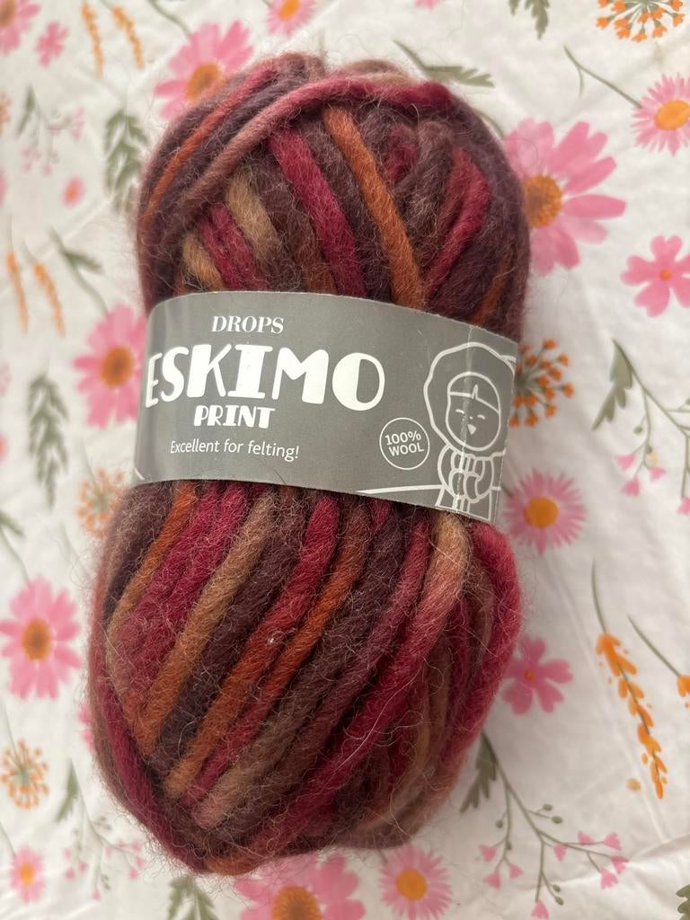 Drops Eskimo Print Wol - 100% Wol om te vilten, Ophalen of Verzenden, Nieuw, Breien of Haken, Wol of Garen