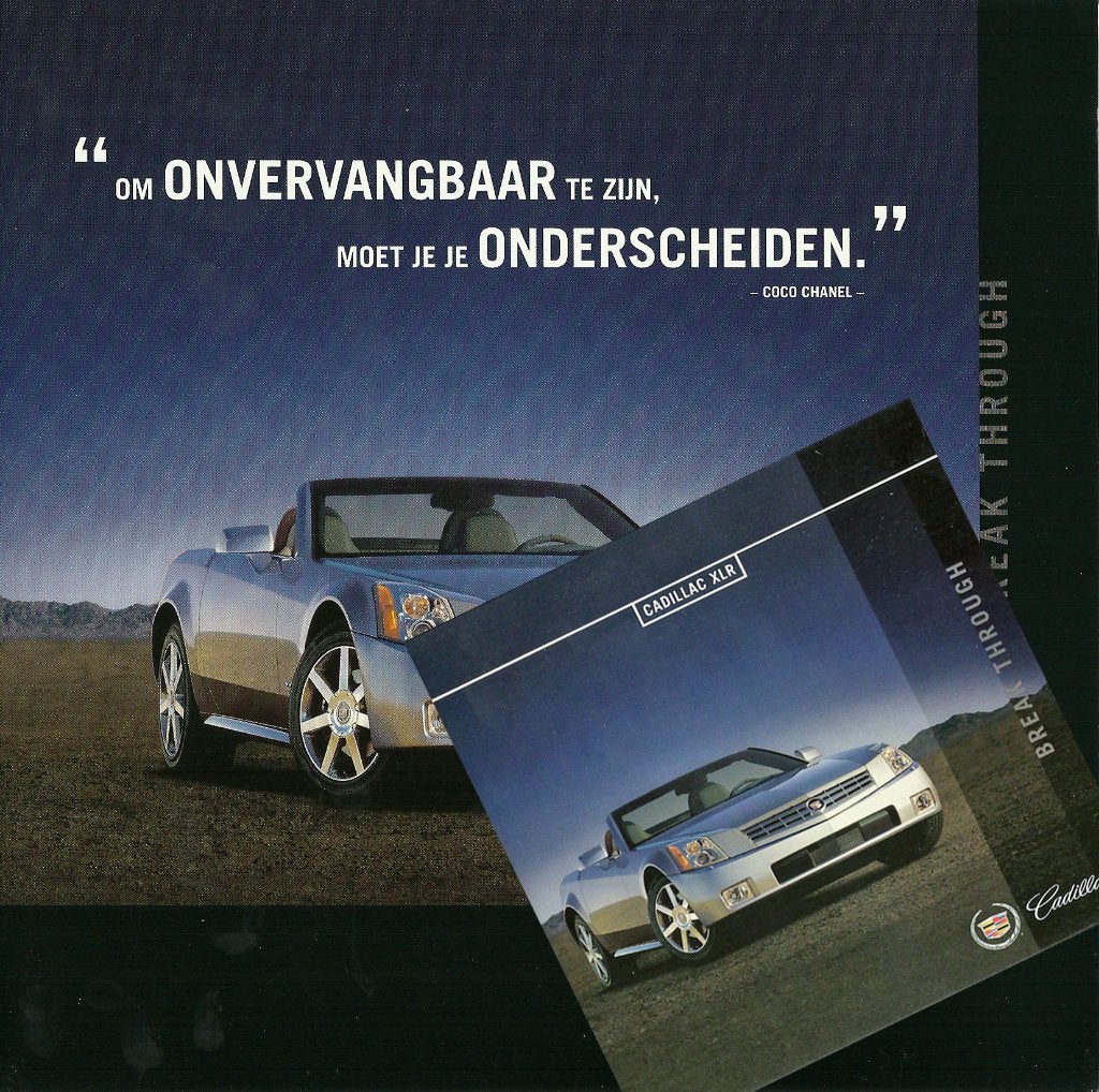 Cadillac XLR cabriolet folder, Ophalen of Verzenden, Zo goed als nieuw, Overige merken