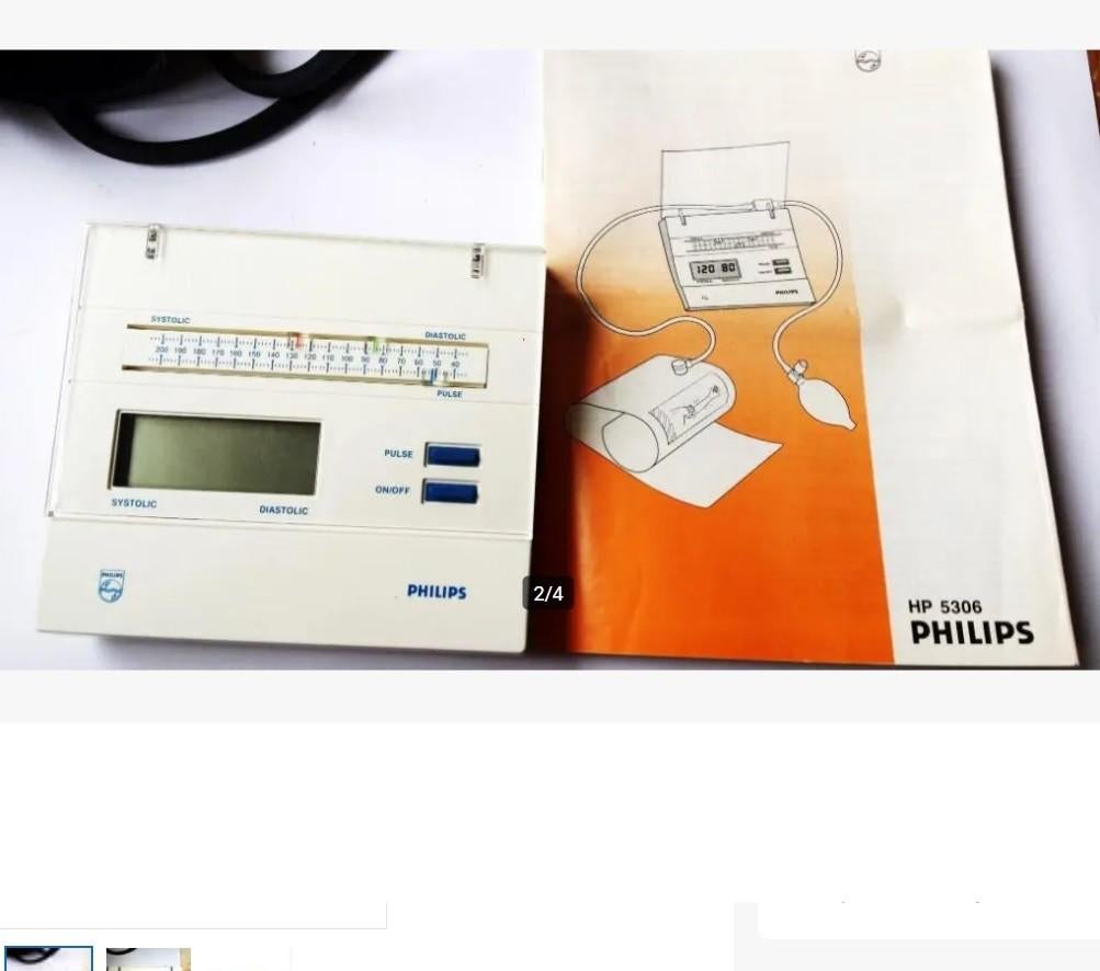 Vintage Bloeddrukmeter Philips HP 5306 Retro Verzameling, Ophalen of Verzenden, Persoonlijke verzorging