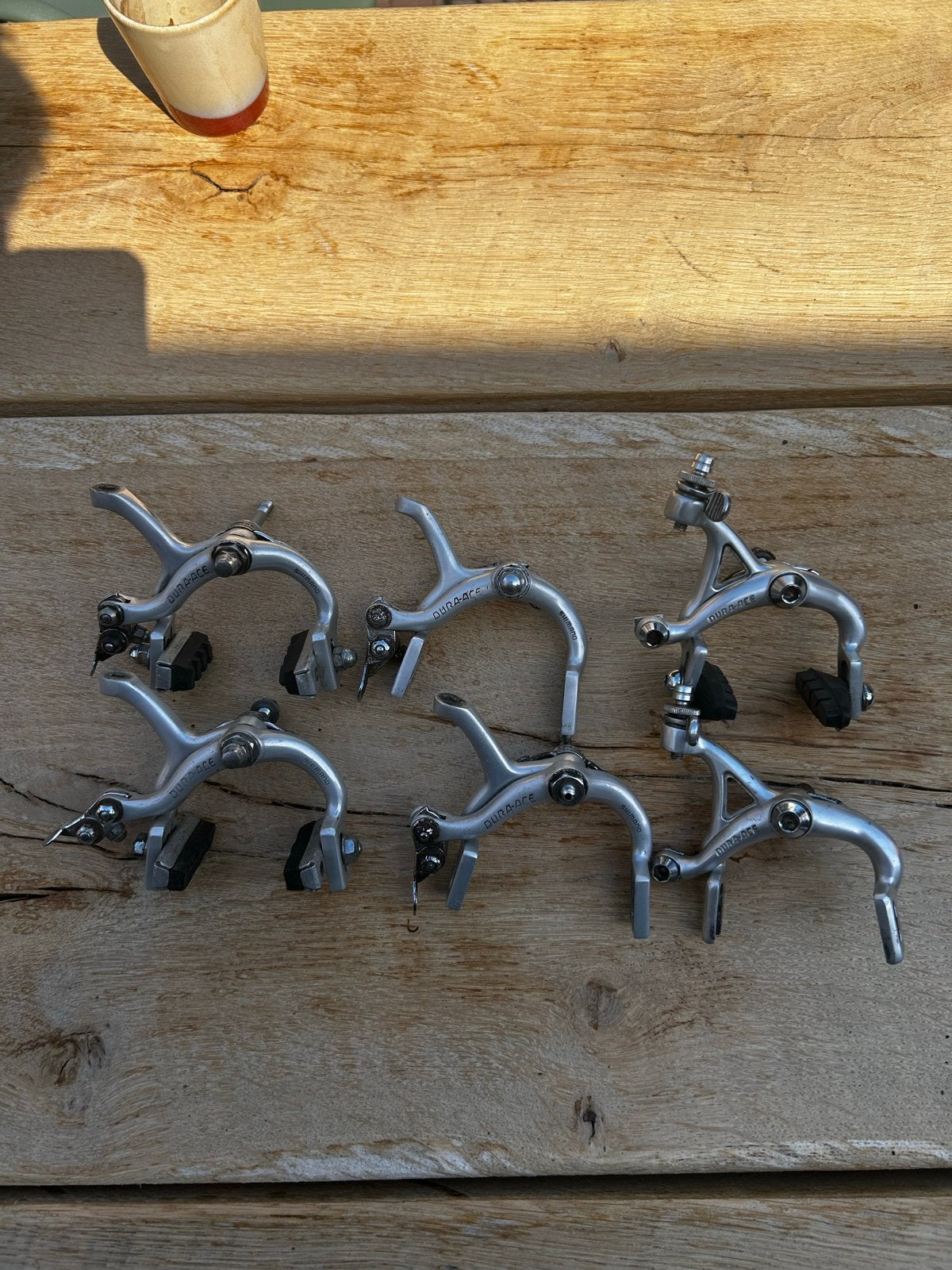 Grote partij vintage Dura Ace onderdelen racefiets, Fietsen en Brommers, Fietsonderdelen, Ophalen, Gebruikt, Overige typen, Aluminium