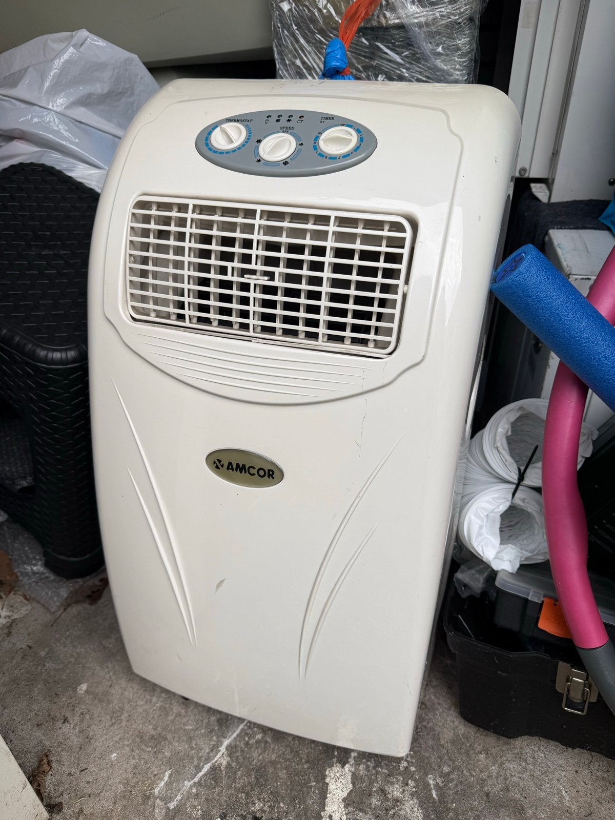 Amcor Mobiele Airco - Koelen, Ontvochtigen en Ventileren, Witgoed en Apparatuur, Ophalen, Gebruikt, Minder dan 60 m³, Timer